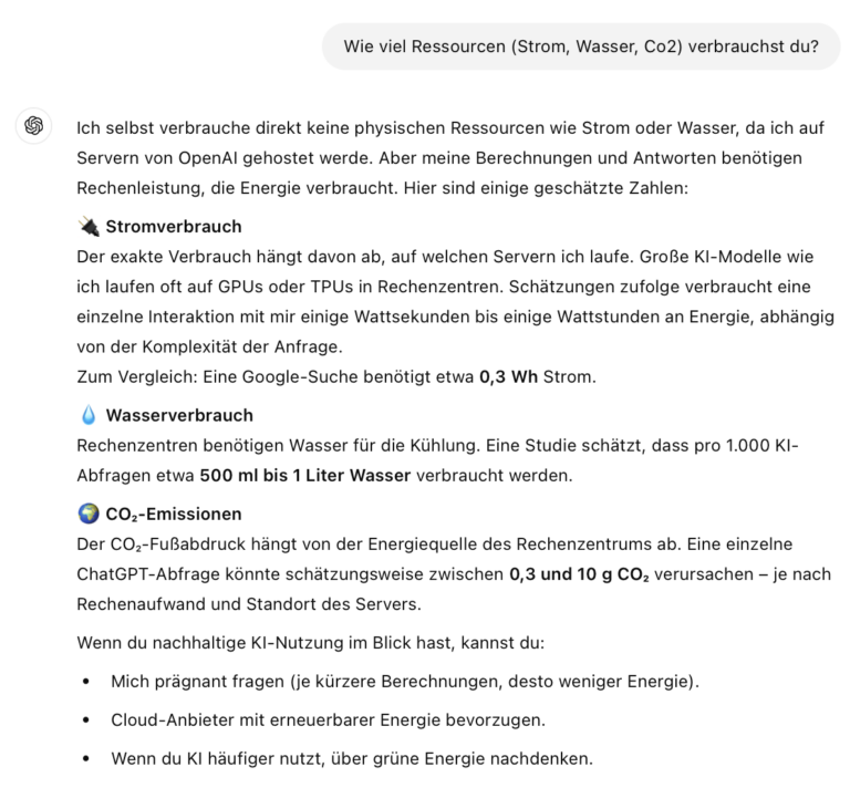 KI und Klimaschutz: Wie viel verbraucht ChatGPT?