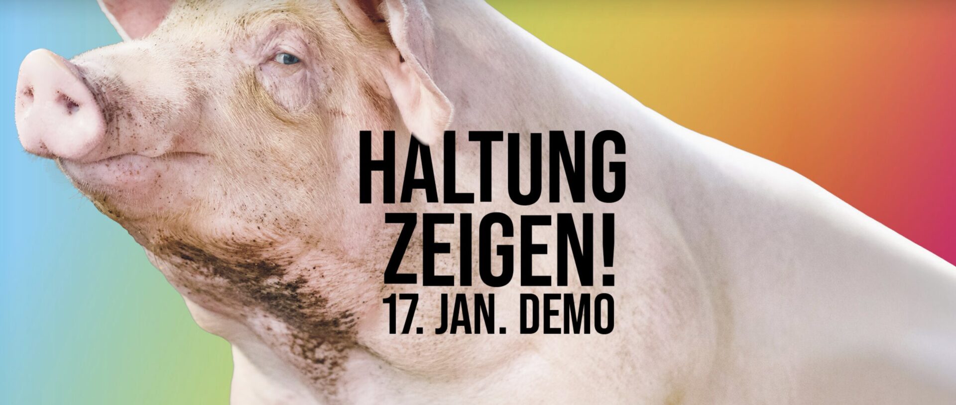 Plakat der Demonstration: Wir haben es Satt mit einem Stolzen Text und dem Text "Haltung zeigen"